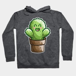 Cute Cactus In A Pot Hoodie